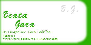 beata gara business card